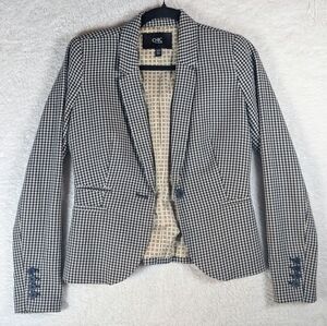 Chic Monochrome Patterned Blazer